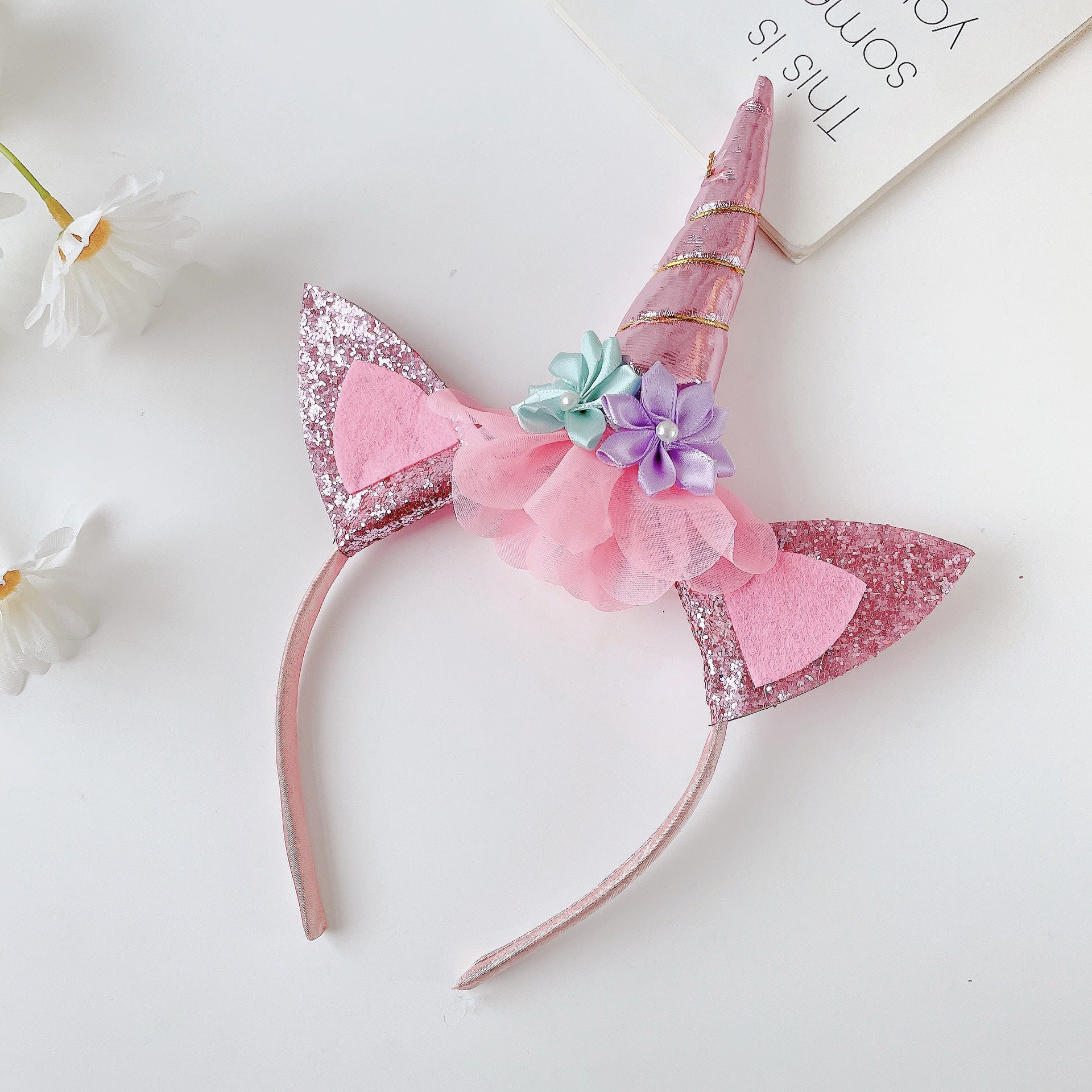 Wholesale Angel Wings Girls Unicorn Holiday Party Props Princess Dress Party Headband