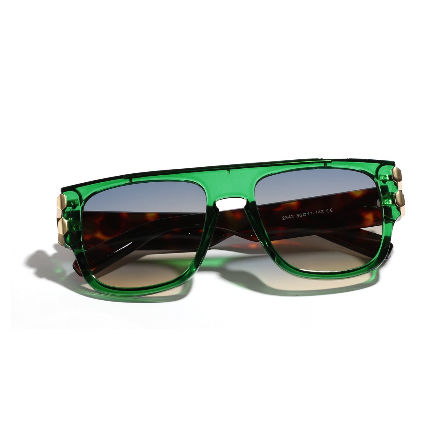 Wholesale Square Large Frame Transparent PC Sunglasses