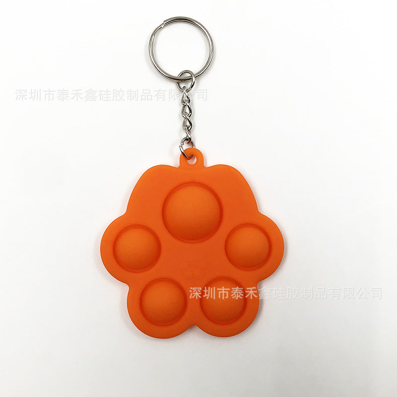 Wholesale Silicone Rodent Killer Keychain Finger Bubble Music Decompression Toys