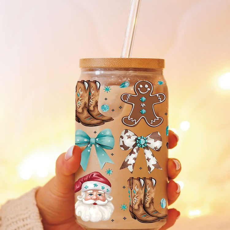 Wholesale Uv Transfer Sticker Tree Glass Cup Crystal Sticker 16oz Cup UV DTF Wraps