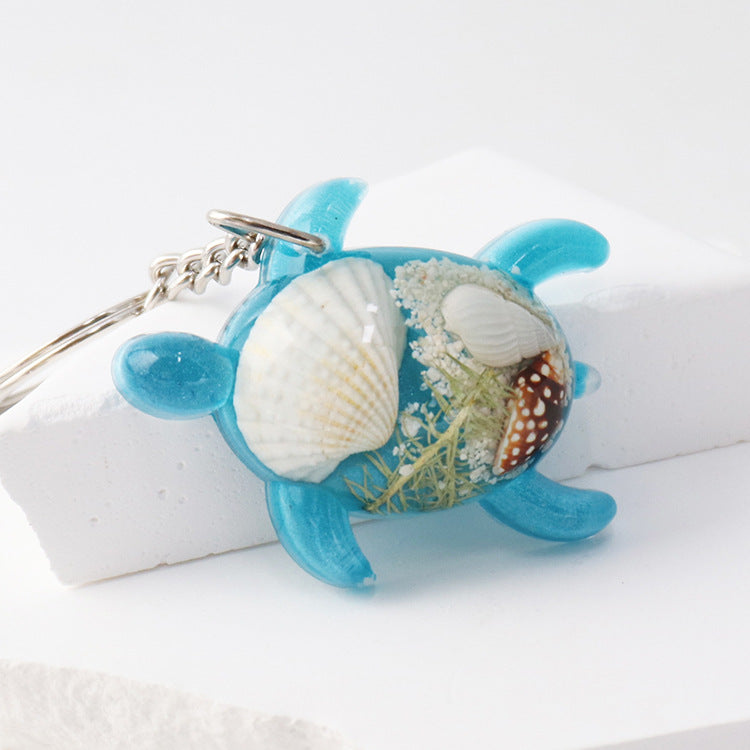 Wholesale 6pcs Ocean Turtle Creative Metal Keychain