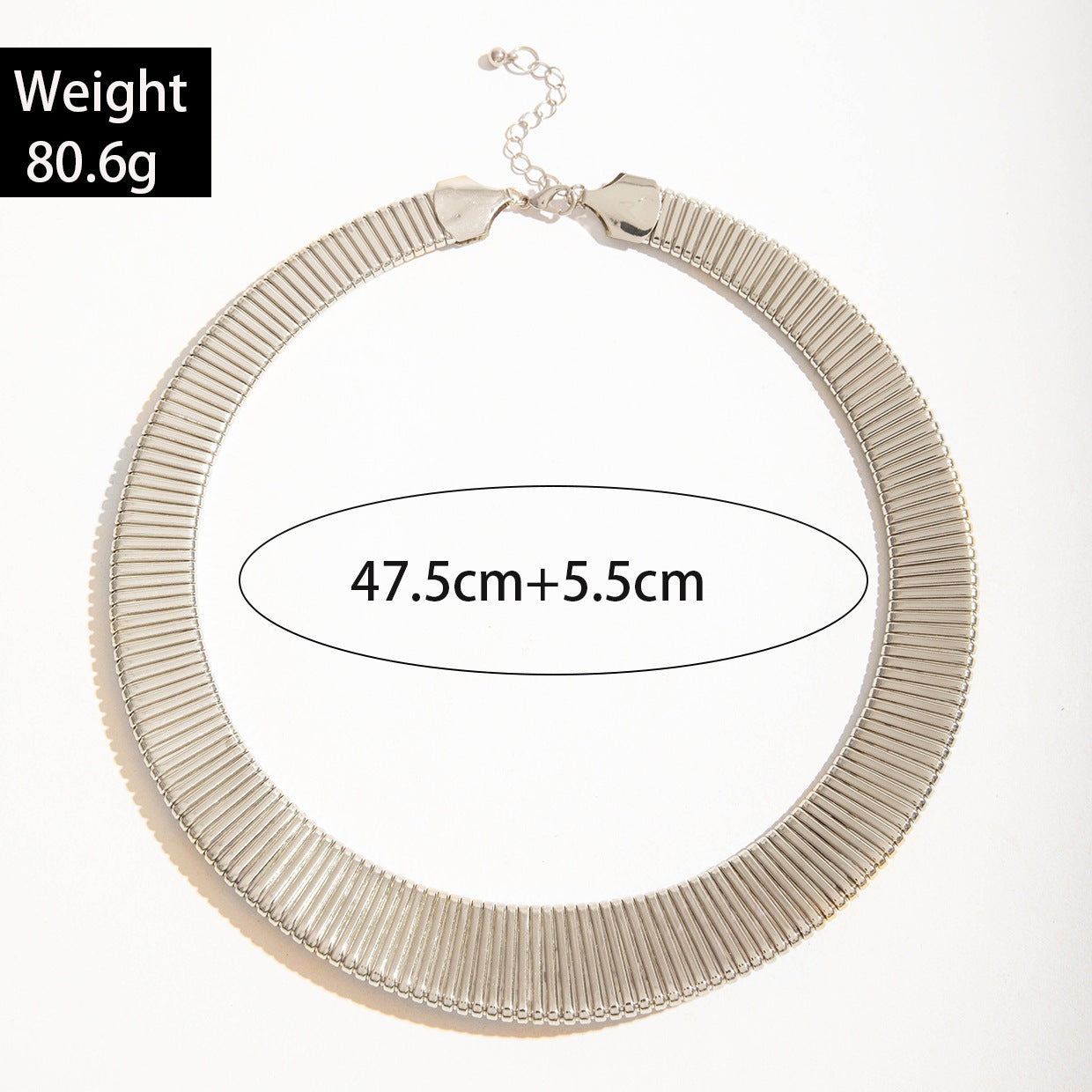 Wholesale temperament metal wide plain ring necklace