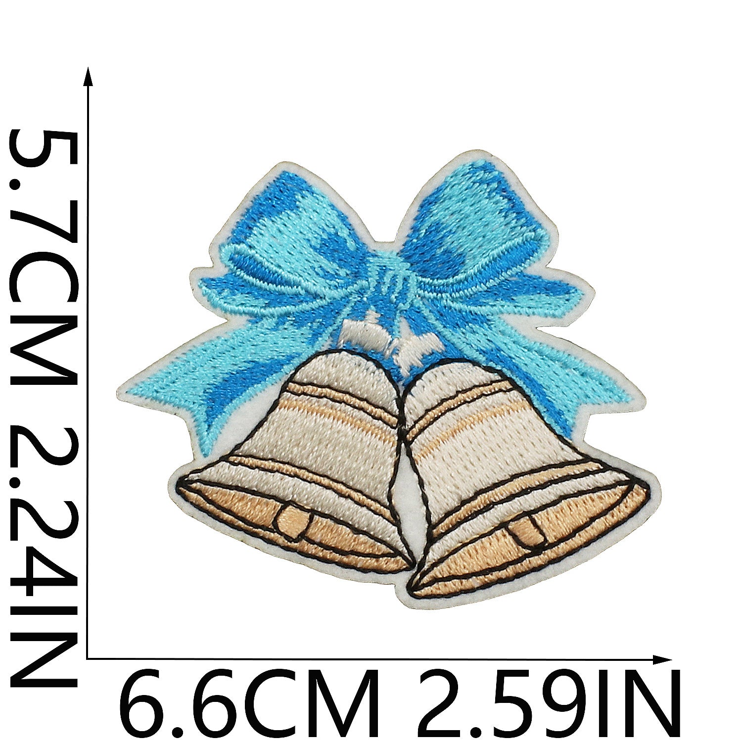 Wholesale Blue and white Christmas embroidered DIY Patches