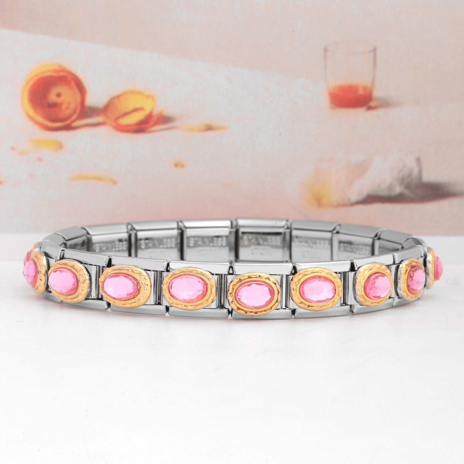 Wholesale Welding 9mm Module Pattern Letter Bracelet DIY Accessories