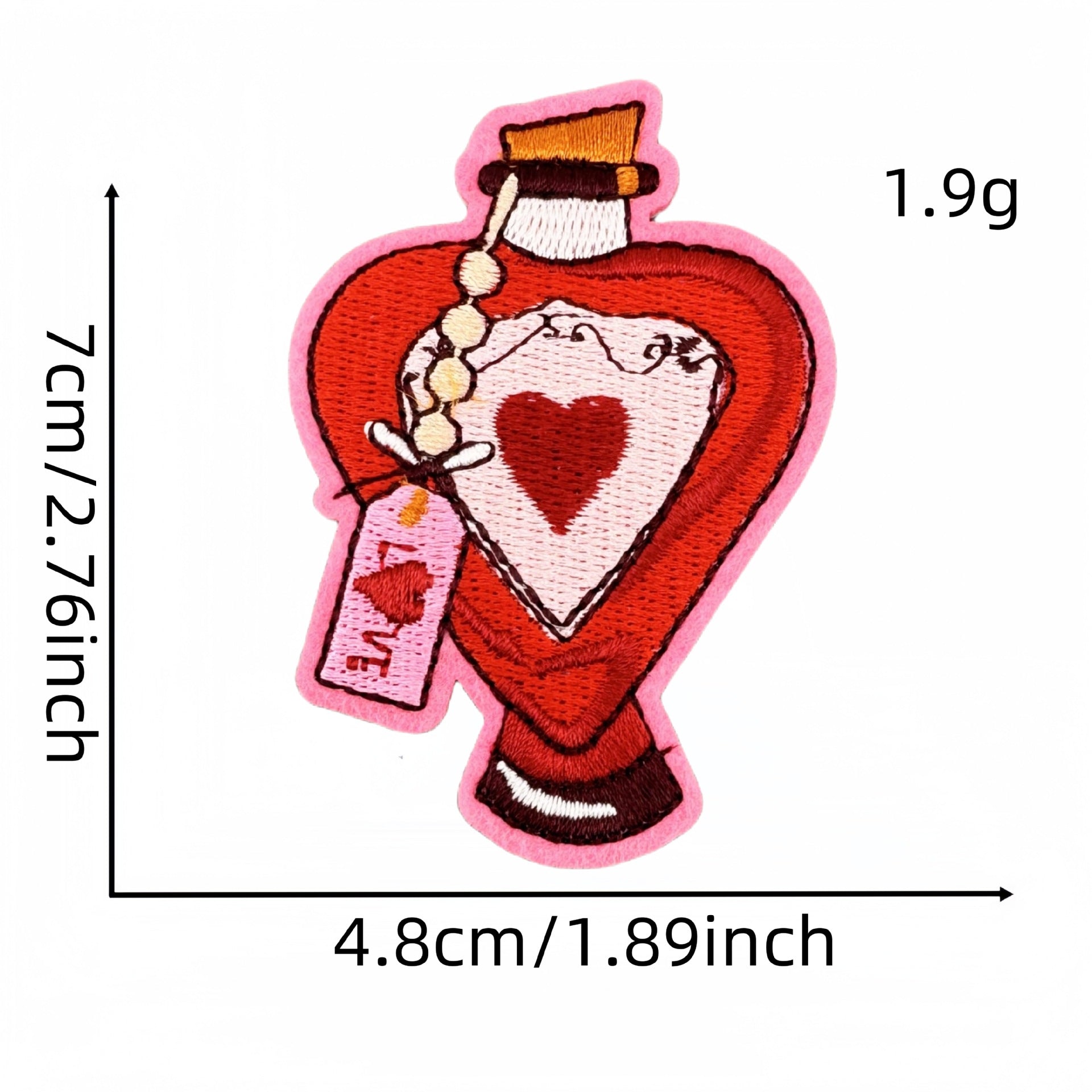 Wholesale Valentine' s Day Pink Love Cartoon Embroidery DIY Patches
