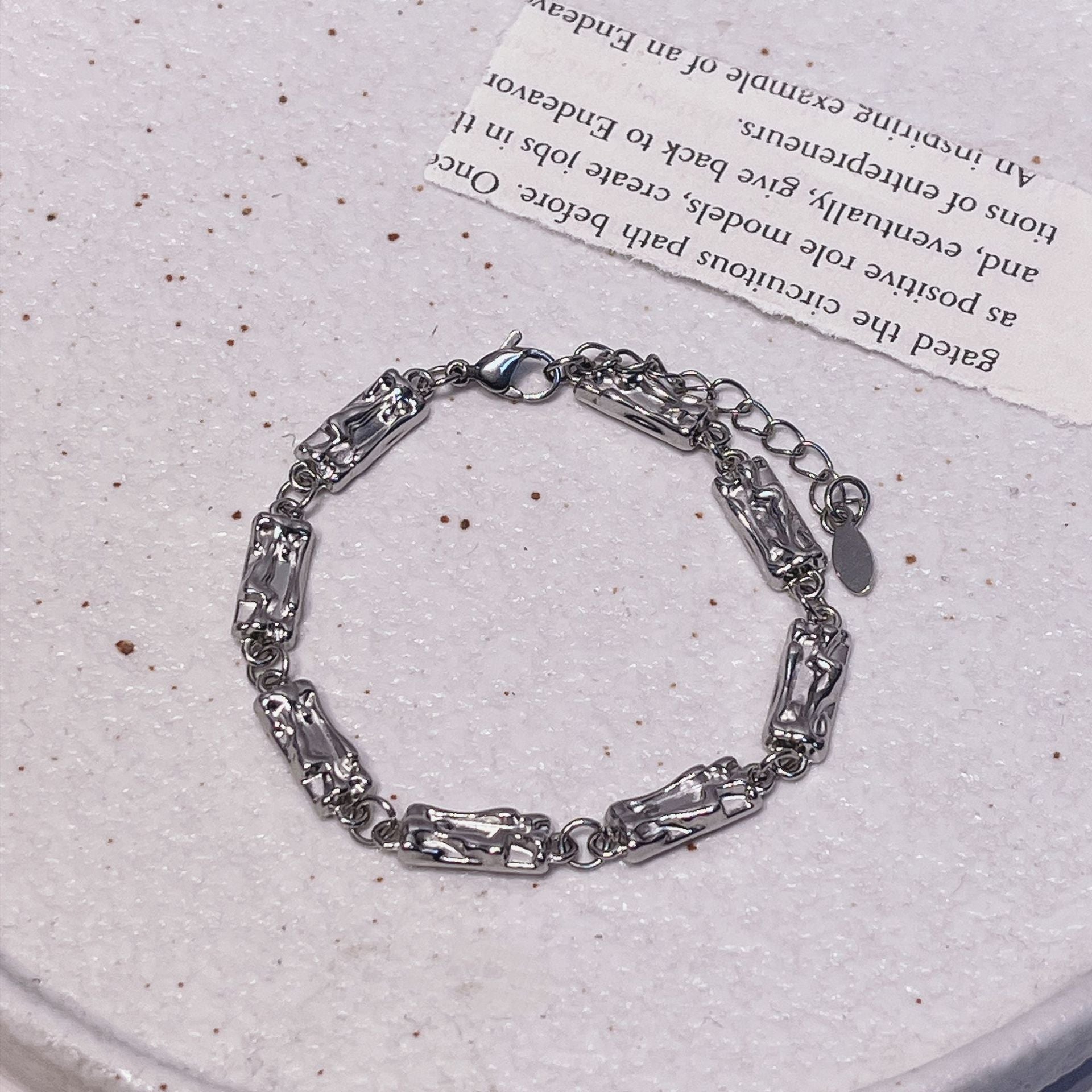 Wholesale Splicing Titanium Steel Unisex Bracelet