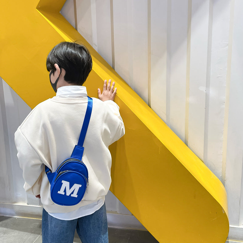 Wholesale fashionable baby PU letter crossbody small chest bag