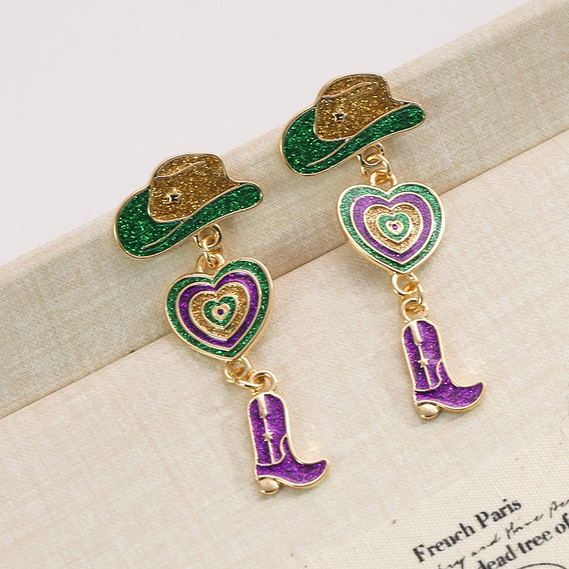 Wholesale Carnival Color Niche Design Sense Earrings for Women