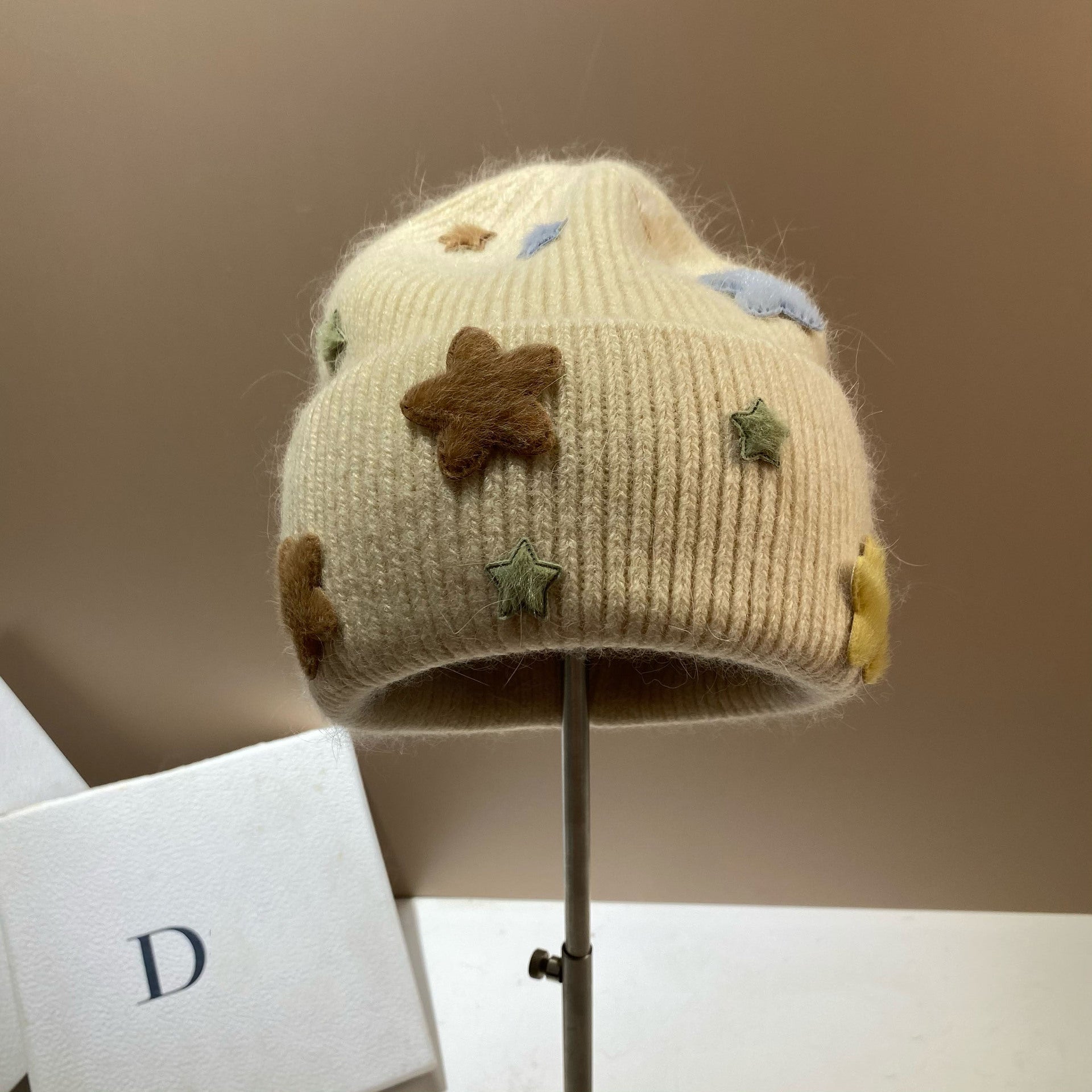 Wholesale Autumn and Winter Rabbit Fur Cute Star Knitted Hat