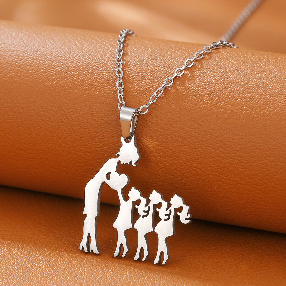 Wholesale Mother' s Day Stainless Steel Necklace 18K Gold-Plated