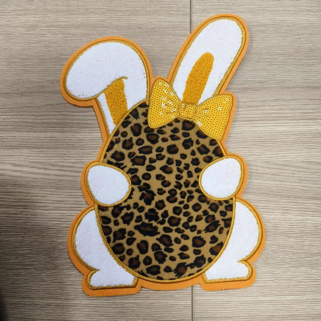 Wholesale Sequin Embroidered Easter Bunny Egg Patch Oversized Applique For Coats Trendy Craft Supply Boutique Resale
