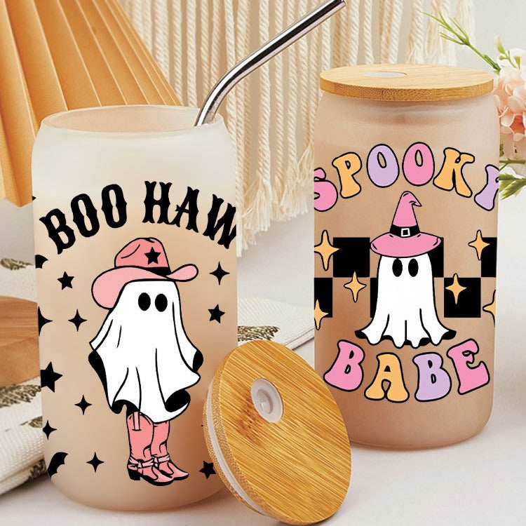 Wholesale Western style Halloween 16oz Cup UV DTF Wraps