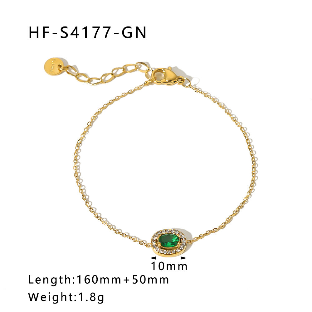 Wholesale Sunflower Stainless Steel Bracelet Love Zircon Geometric Bracelet