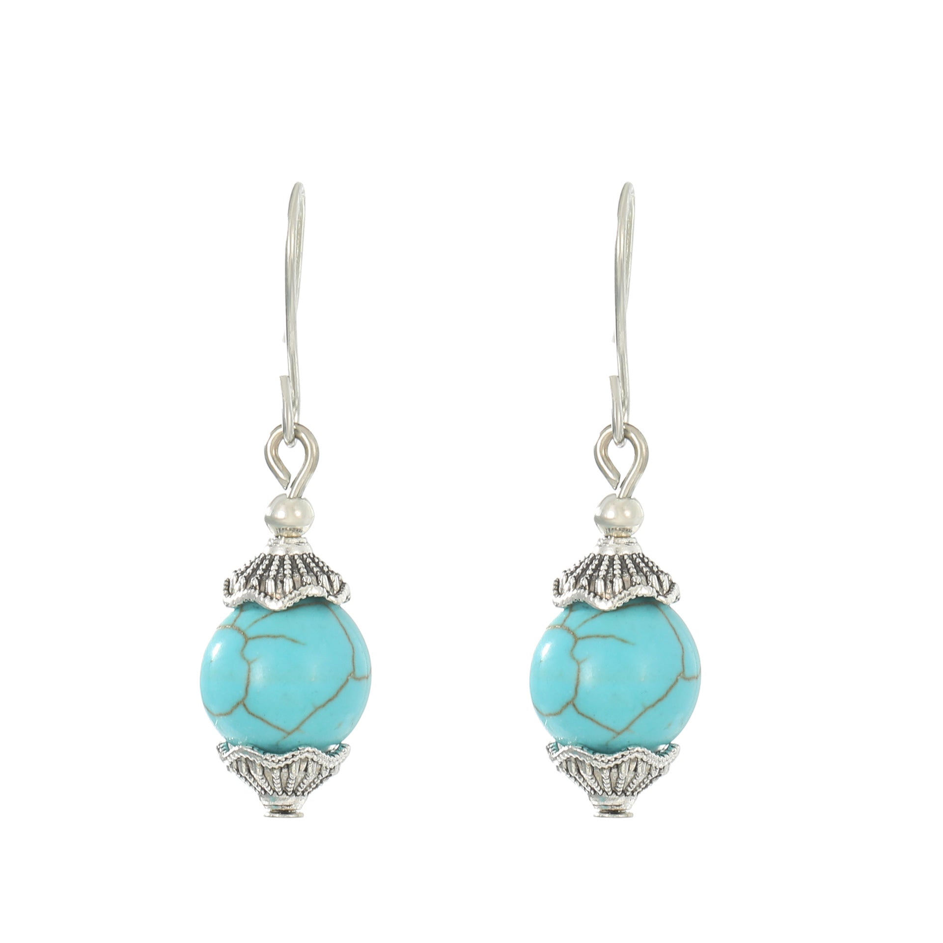 Wholesale Turquoise Vintage Pendant Bohemian Earrings