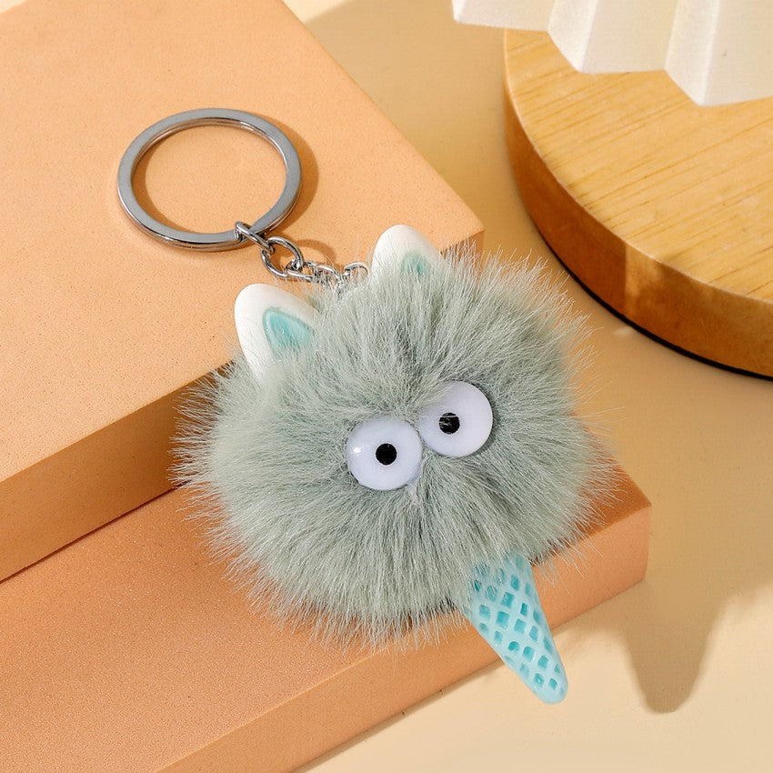Wholesale Cartoon Ice Cream Plush Keychain