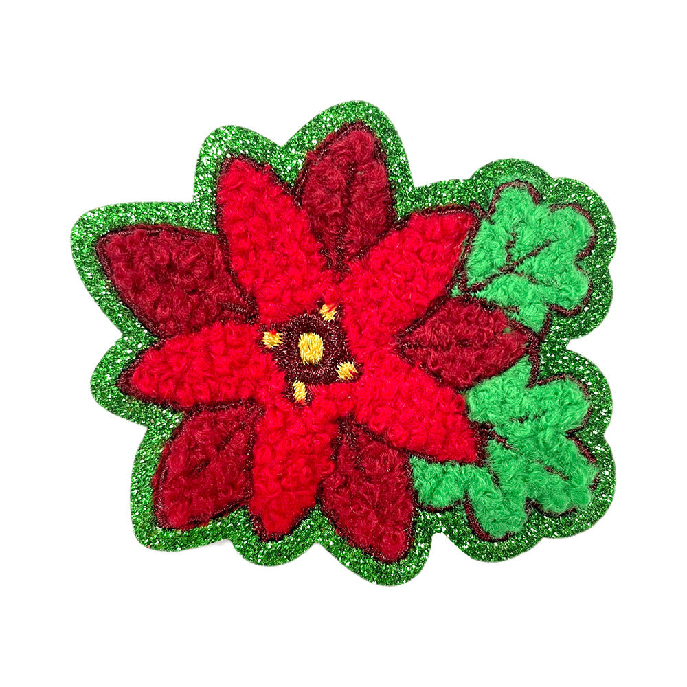 Wholesale Christmas Embroidered Patches Santa Snowman Gingerbread Man Tree Applique For Clothing