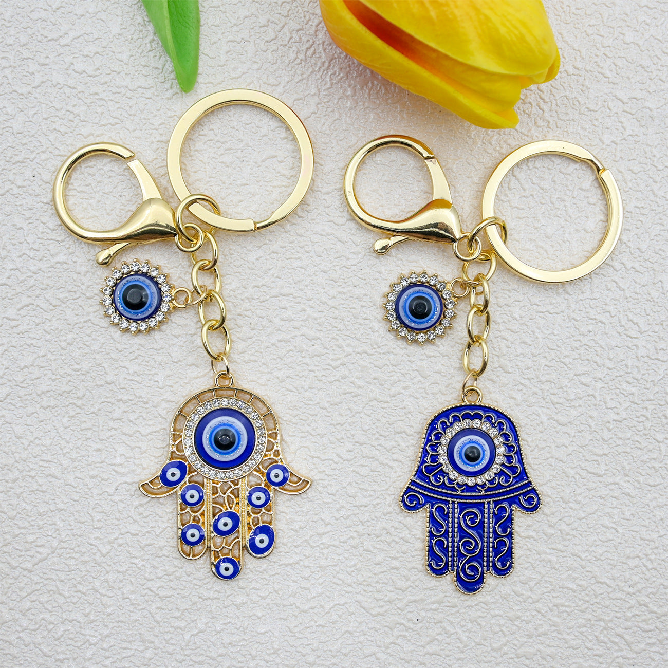 Wholesale luxury Devil' s Eye keychain pendant blue eye keychain