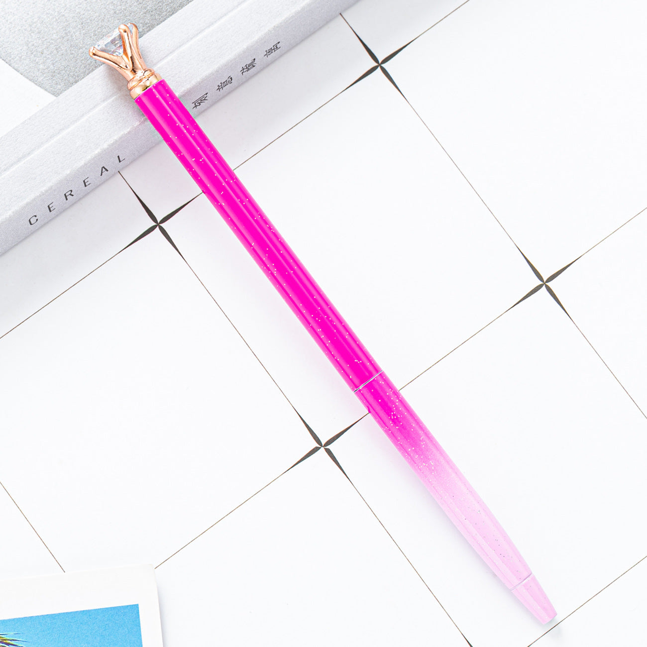 Hoelsale Pens Gradient Small Diamond Ballpoint Pen Metal Pen