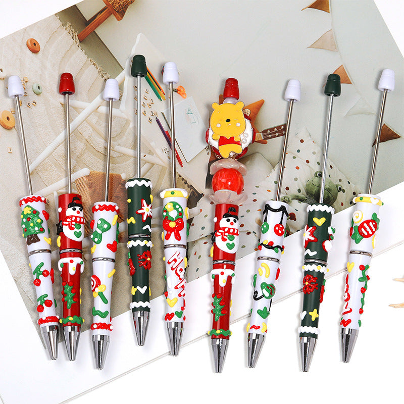 Wholesale  5pcs Painted Beaded Pen Beadable Pen