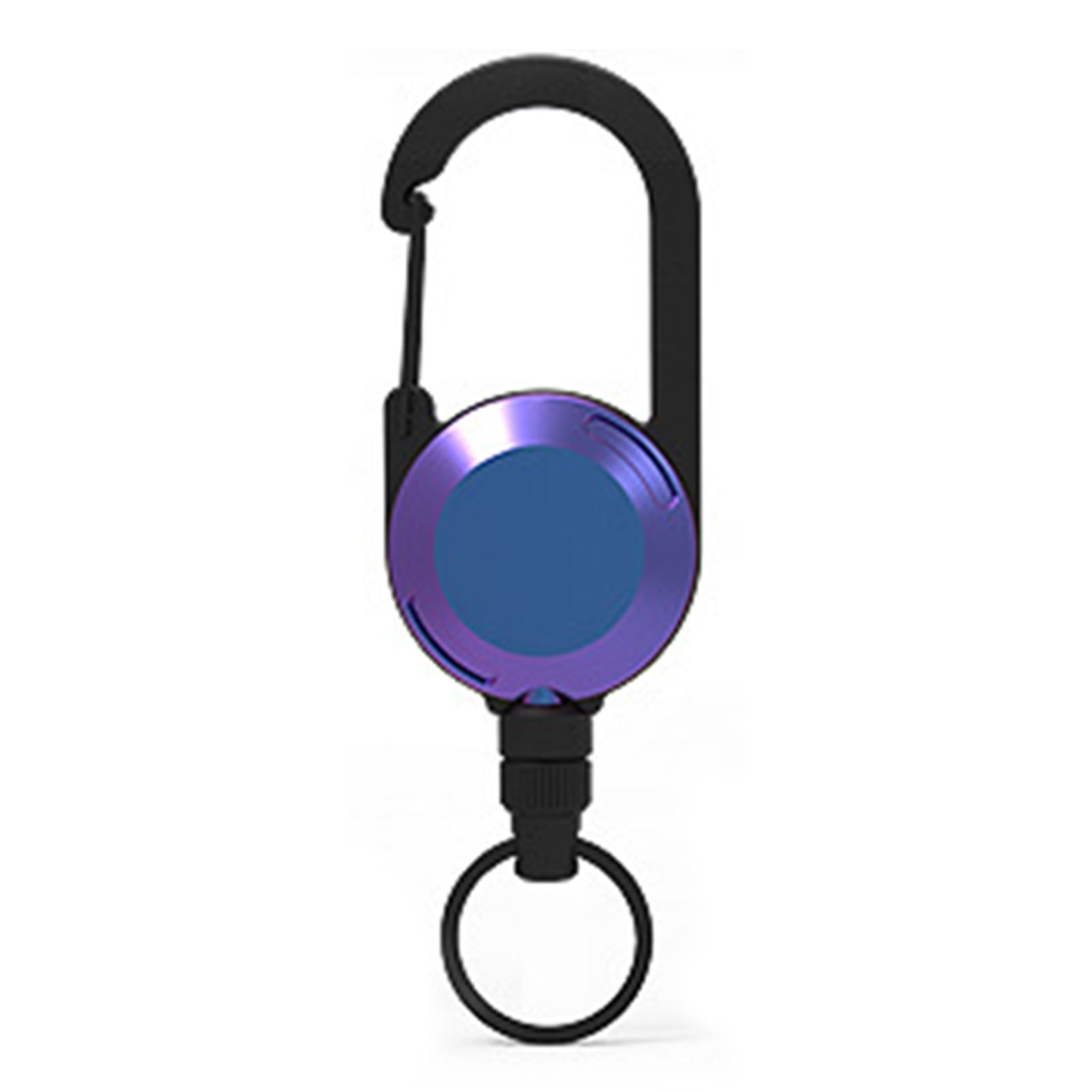 Wholesale ABS Simple Six Color Circular Mountaineering Buckle Sports Retractable Keychain