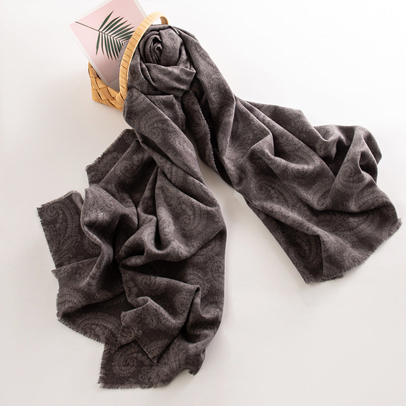 Wholesale Winter Temperament Imitation Cashmere Retro Versatile and Thick Velvet Warm Scarf
