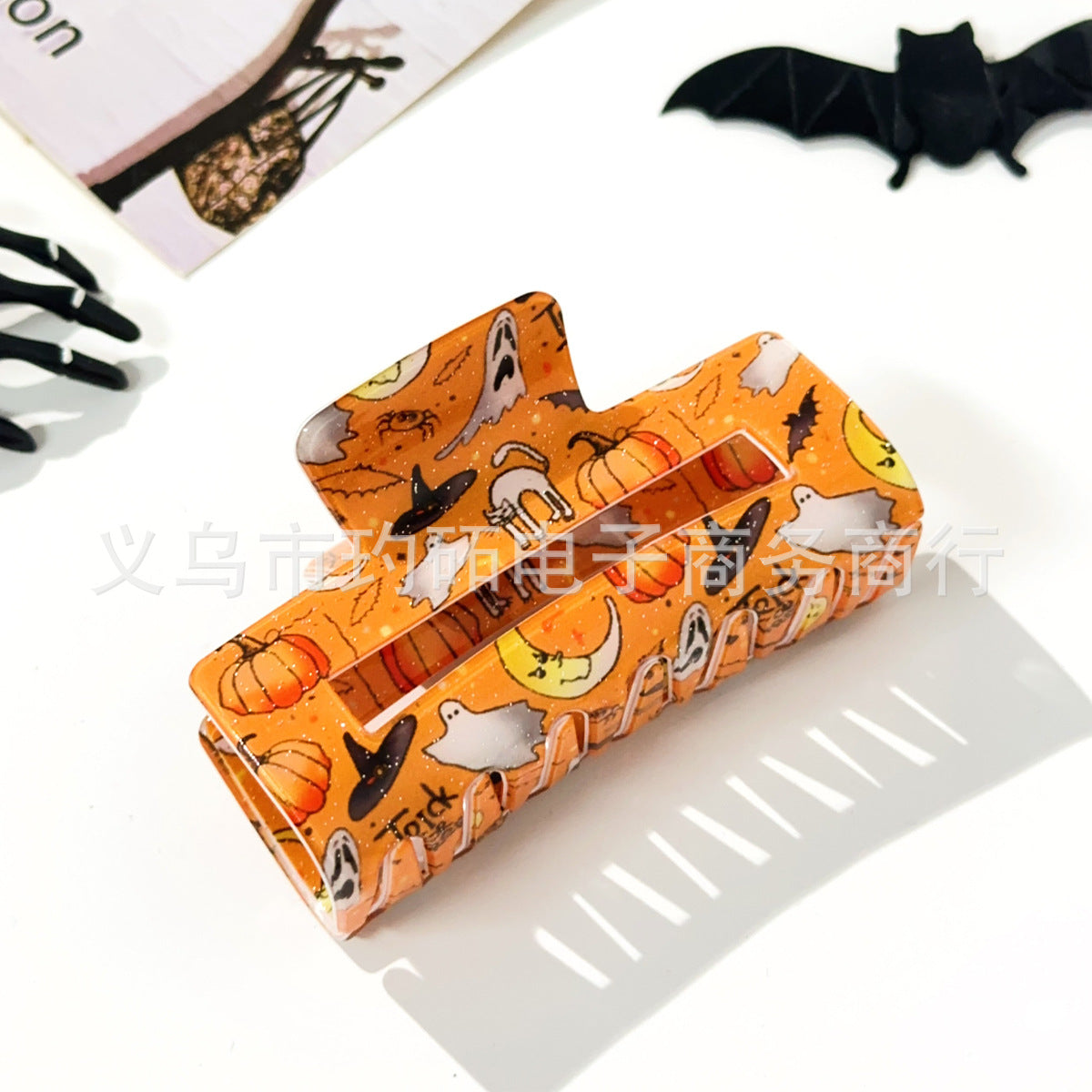Wholesale  Skull Bat Ghost Square Grab Clip
