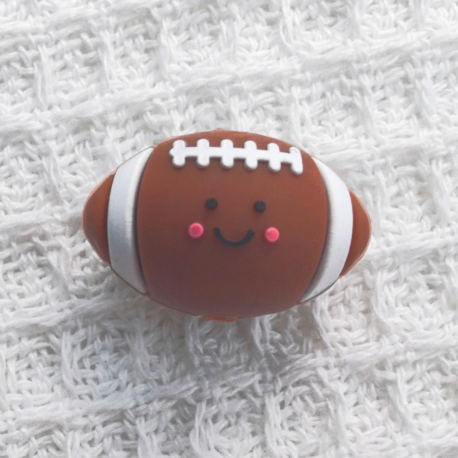 Wholesale 10pcs 3DThree-dimensional Silicone Cute Cartoon Rugby DIY Beads