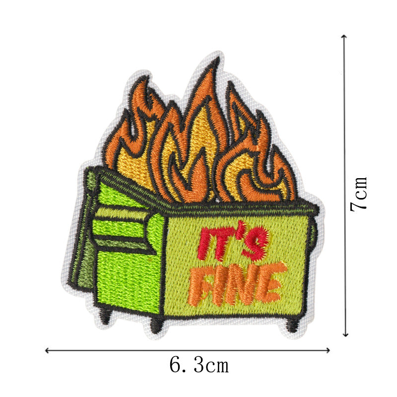 Wholesale Funny duck and cat embroidery DIY Patches