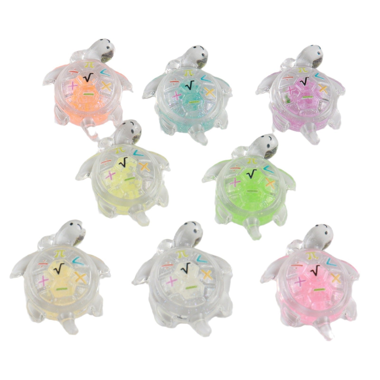 Wholesale 5pcs Cartoon Transparent Glow-in-the-dark Turtle DIY Keychain Hanging Fish Tank Acrylic Pendant