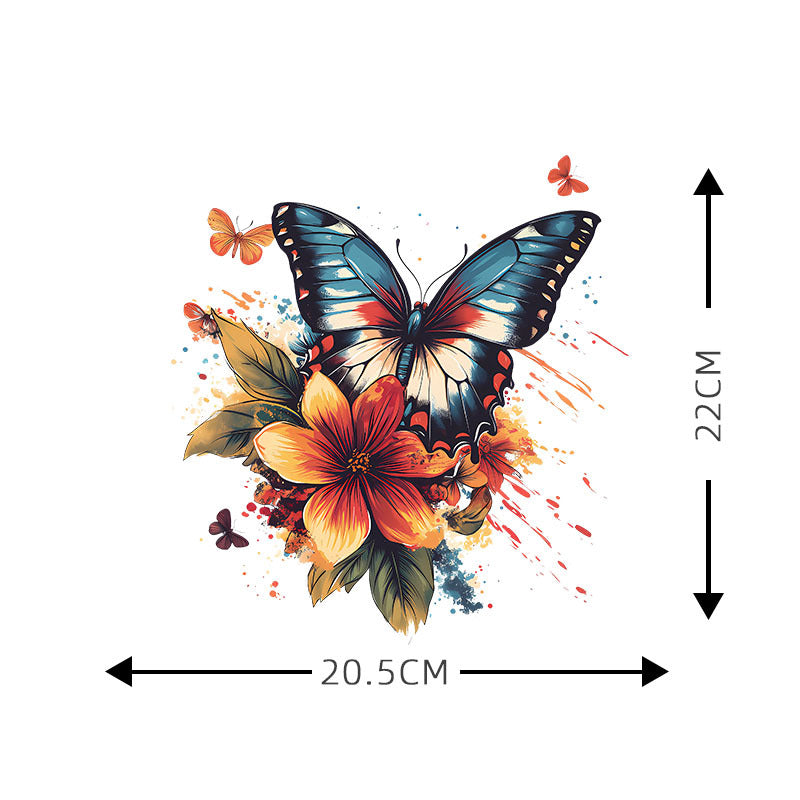 Wholesale 10pcs Colorful Flower Butterfly UV DTF Ready to Press Transfers Wraps