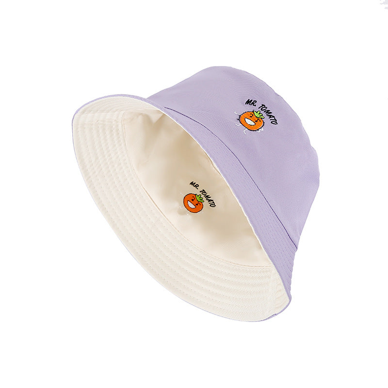 Bordado de verduras al por mayor poliéster Sunshade Bucket Sombrero