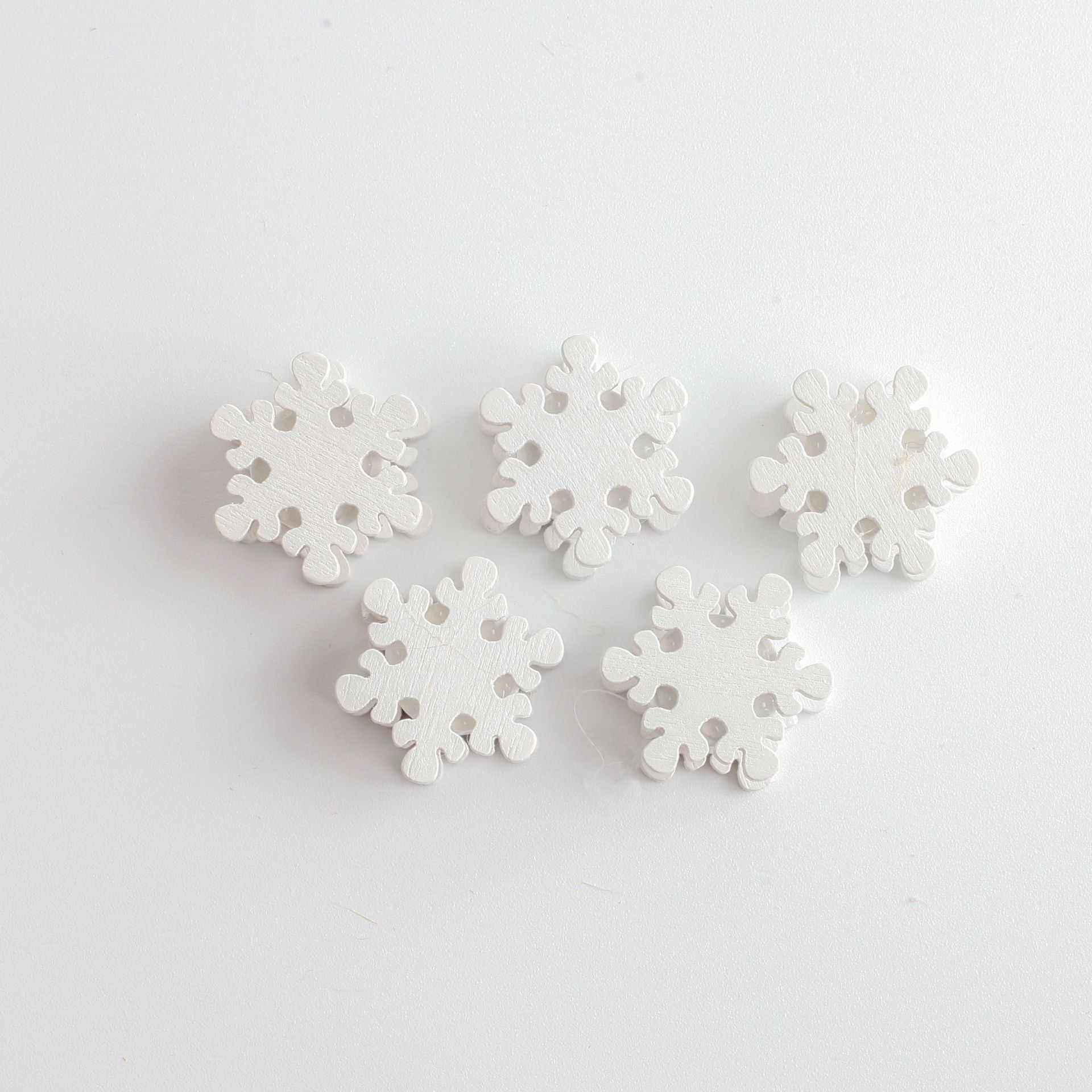 Wholesale 10pcs Snowflake Christmas Wooden Beads Beads