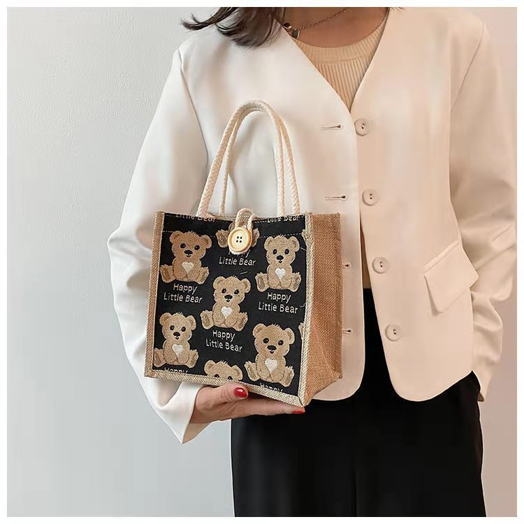 Wholesale Japanese style bag lunch bag student one-shoulder linen handbag