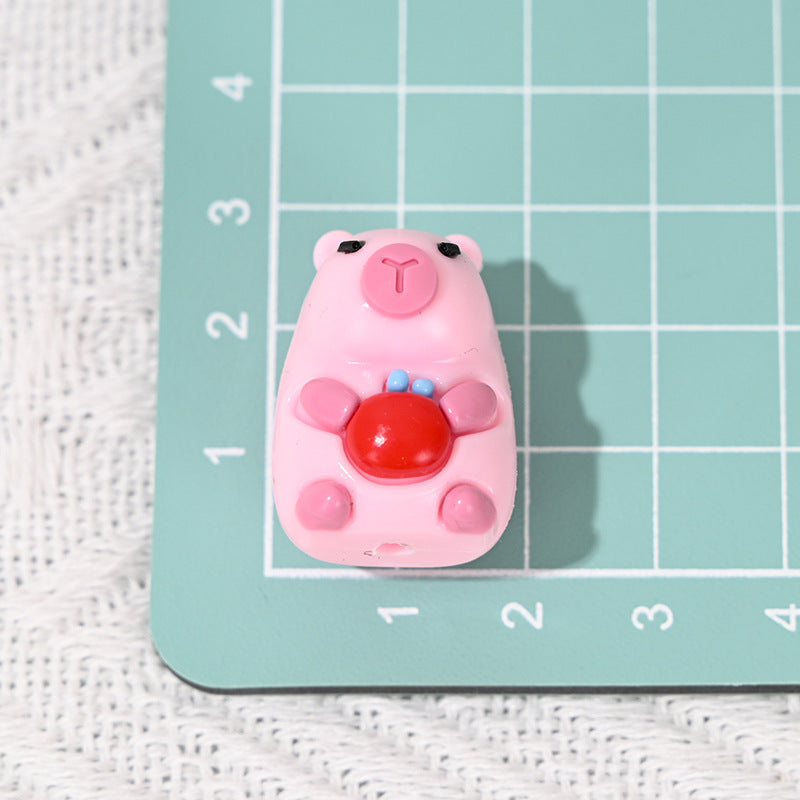 Wholesale 10pcs/pack  Cute cartoon animals rubber beads  Acrylic Beads