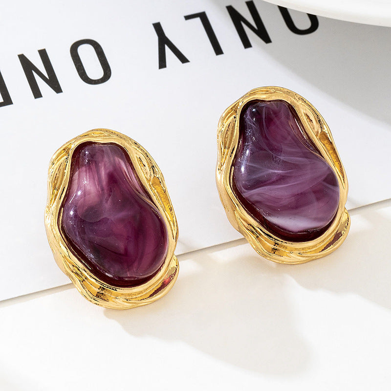 Wholesale Retro Baroque Colorful Irregular Pearl Earrings For Women Stylish Alloy Jewelry Accessory Gift Resale