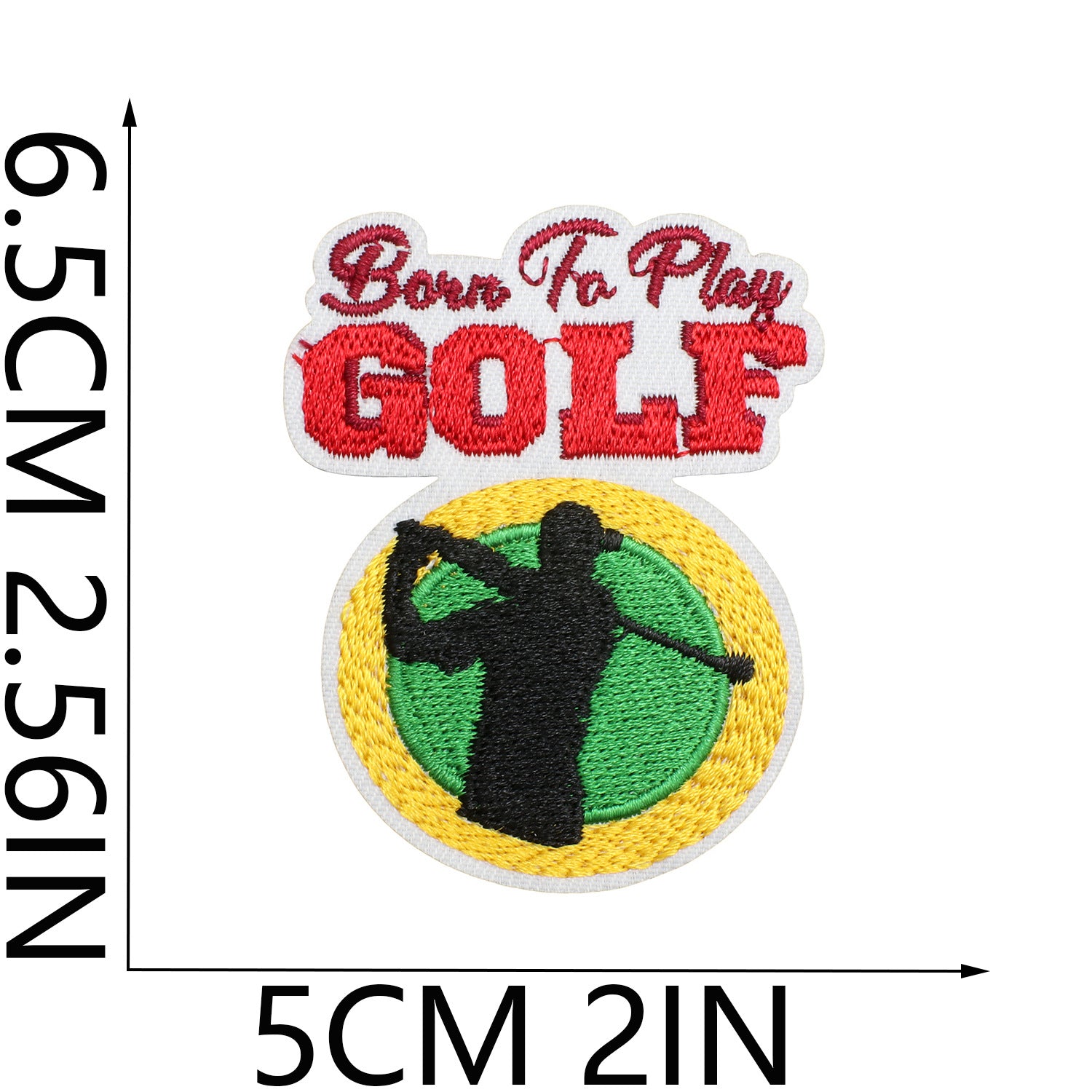 Wholesale Chic Golf Club Embroidered Patch Polyester Clothing Decorative Accent Casual Everyday Use