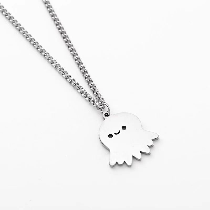 Wholesale Face-to-Face Rabbit Couple Necklace ins No Falling Creative Kitten Puppy Pendant Valentine's Day Gift