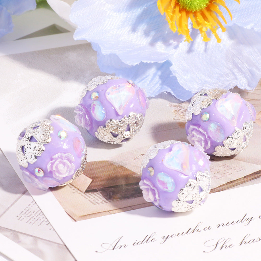 Wholesale Nepalese ethnic style love loose beads straight hole beads DIY