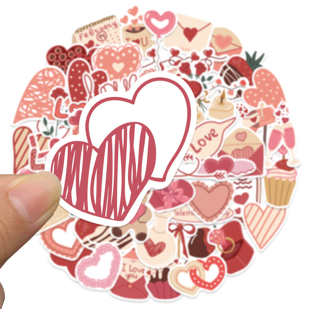Wholesale 58pcs Cartoon Valentine' s Day Love Stickers