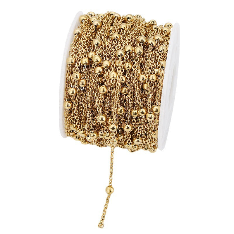 Wholesale 4mm 2PCS Stainless Steel Chain DIY Jewelry Pendants