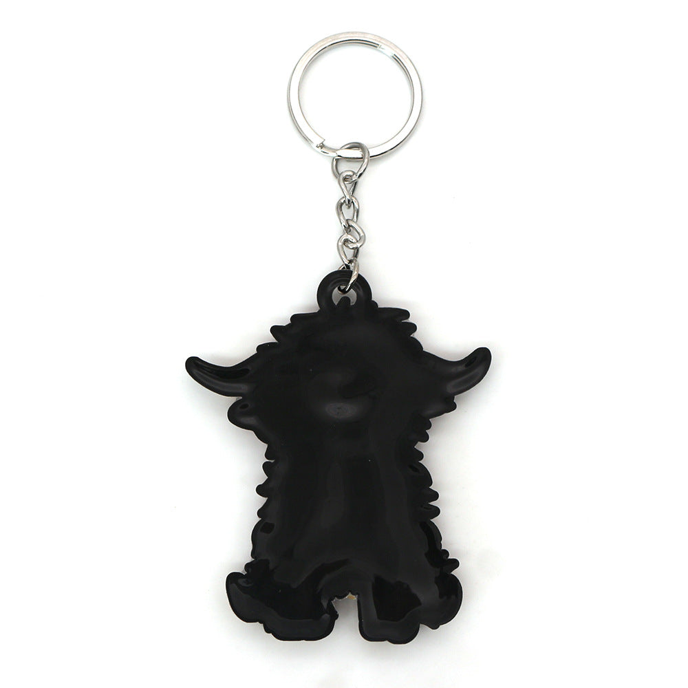 Wholesale Highland Cow Key Accessories Highland Cow PVC Keychain