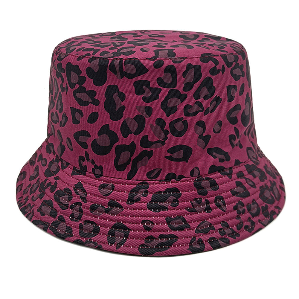 Wholesale Leopard print double sided bucket hat
