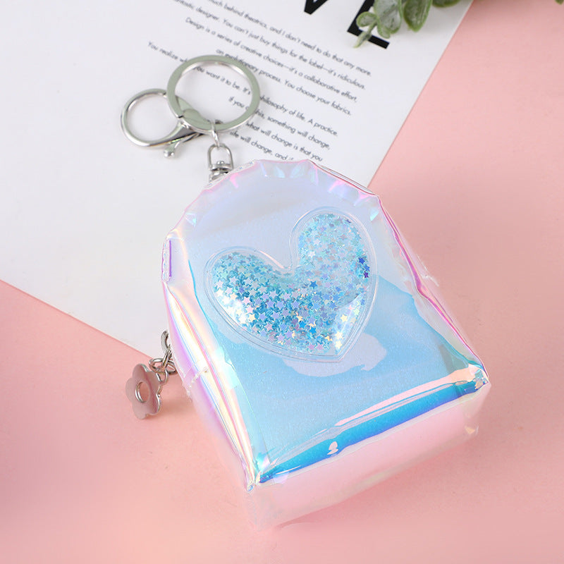 Wholesale Transparent PU Coin Purse Keychain