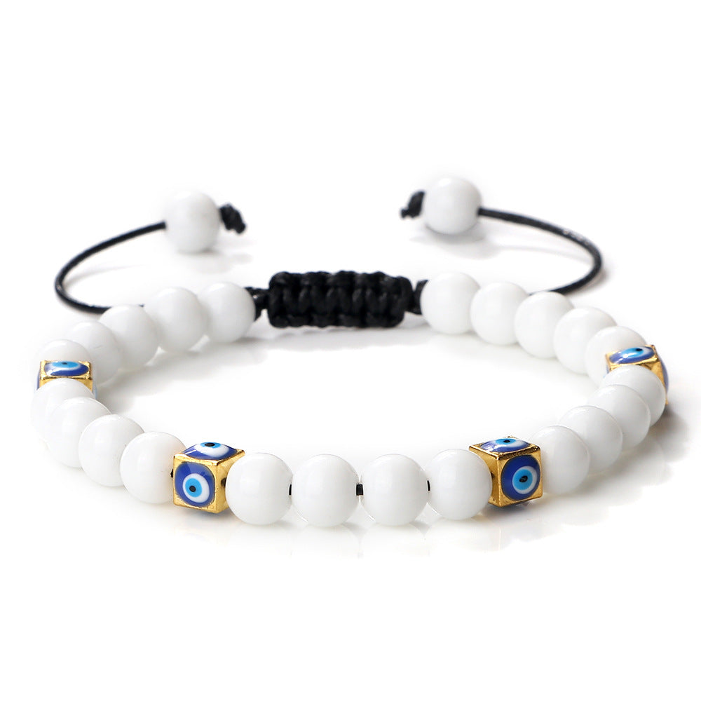 Wholesale Hand woven square Devil' s Eye bracelet