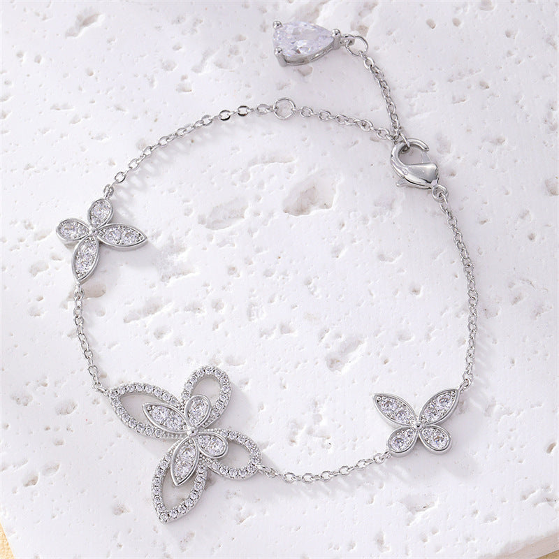 Wholesale Clover Butterfly Zircon Bracelets