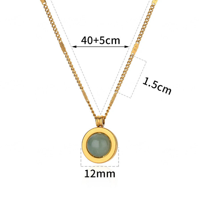 Wholesale irregular geometric pendant necklace stainless steel gold pendant
