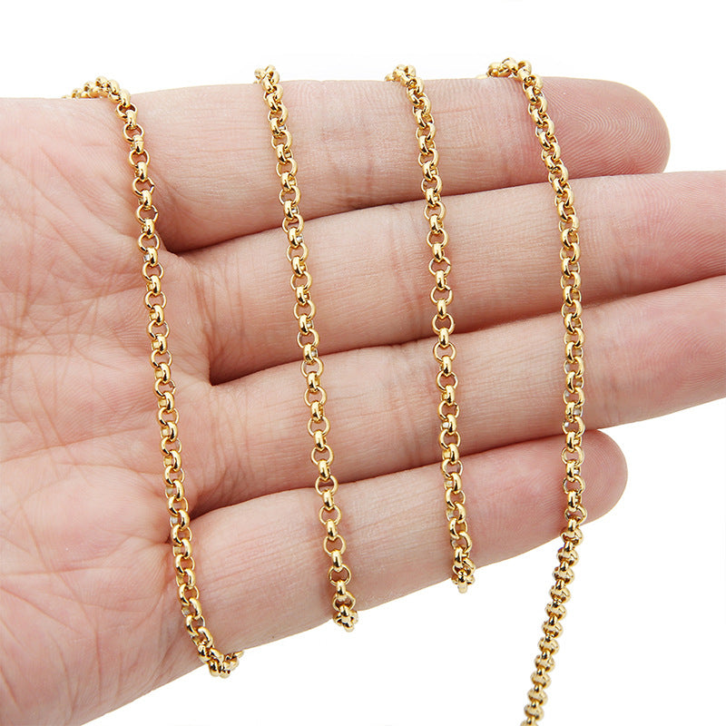 Wholesale 2PCS 2-6mm Stainless Steel BL Chain DIY Jewelry Accessories