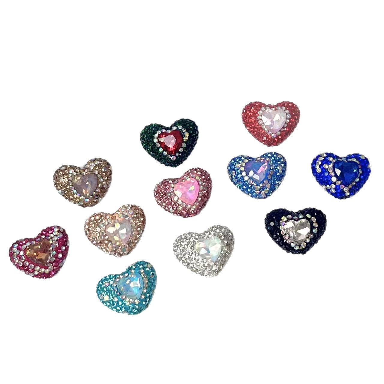 Wholesale 10pcs Heart-shaped diamond Crystal Beads