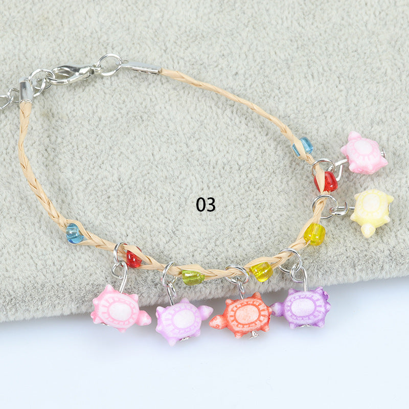 Pulsera de colores de macarrón trenzado de colección de océano al por mayor