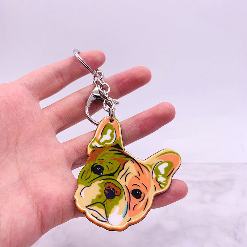 Wholesale of Cute Dog Acrylic Keychains